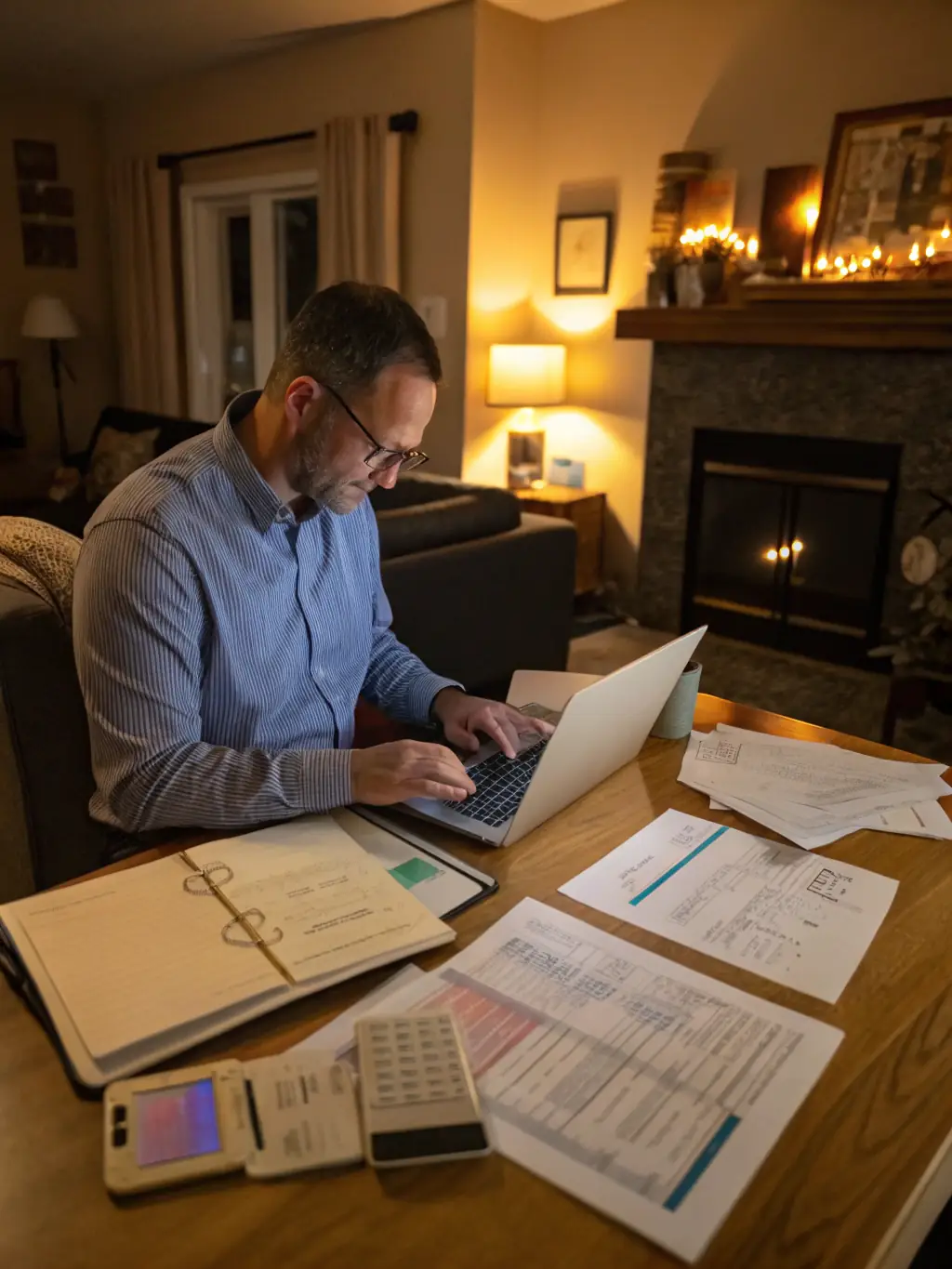 A person working remotely on a laptop with bookkeeping software, showcasing real-time transaction management and secure data access.